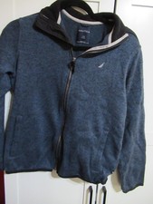 Nautica: Boys Large 14/16 Zip Up Blue Long Sleeve Fleece
