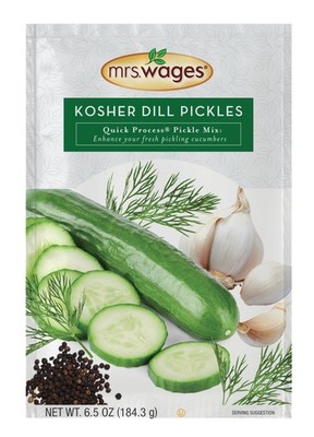 Mrs. Wages Kosher Dill Pickles Quick Process Mix, and Easy, Pack of 6