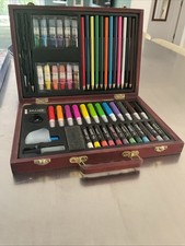 Art Set (55 Pieces) Kids Art Supplies In Wooden Box