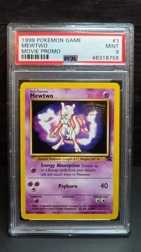 1999 Pokémon Mewtwo Movie Promo #3 PSA MINT 9