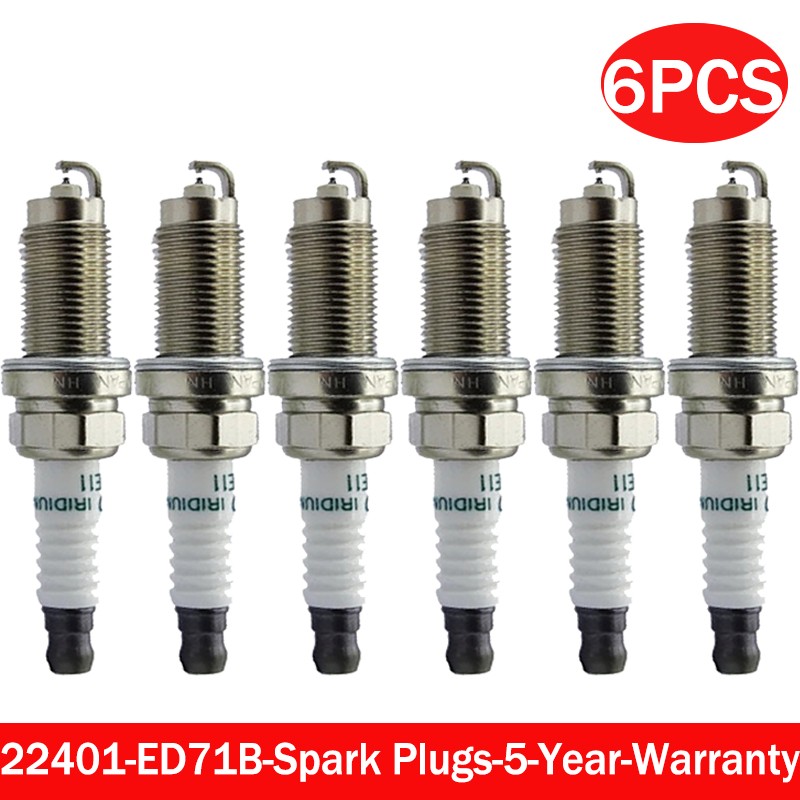 6x Iridium 22401-ED71B FXE20HE11 for Nissan Versa 2009-2010 1.6L L4 Spark Plugs