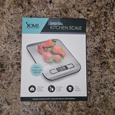 New DMI Digital Kitchen Scale Ultra Slim 11lbs./5kg wt. capacity Healthsmart