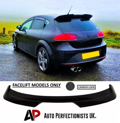 For SEAT Leon MK2 1P Facelift Carbon Fibre Rear Boot Roof Spoiler Wing Kit 9-13!
