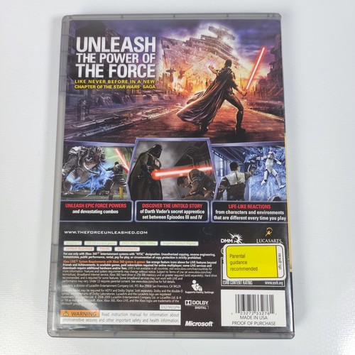 Star Wars the Force Unleashed Xbox 360 NTSC Region free with Manual - Picture 2 of 11