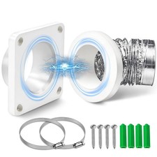 Magnetic Dryer Vent Coupling-Quick Connection and Disconnection Strong white