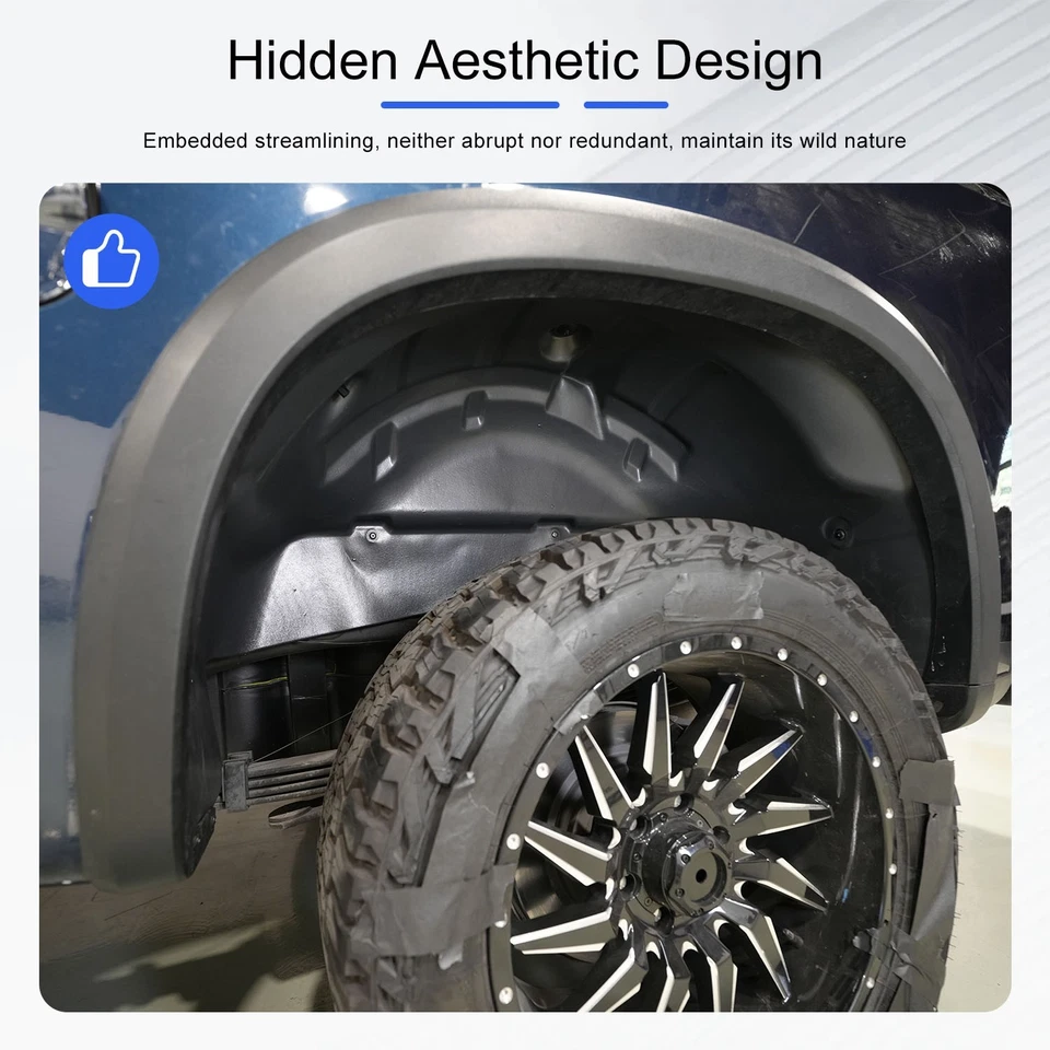 For 2019-2025 Chevy Silverado 1500 Rear Wheel Well Guard Tire Inner Fenders - Image 4 of 4