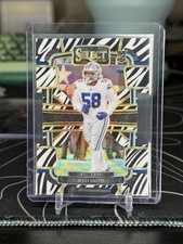 2023 Panini Select Concourse Mazi Smith #27 Zebra Prizm Die-Cut (RC) Cowboys 