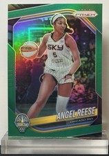 2025 Panini Prizm WNBA #92 Angel Reese Green Prizm Chicago Sky / Atlanta Dream