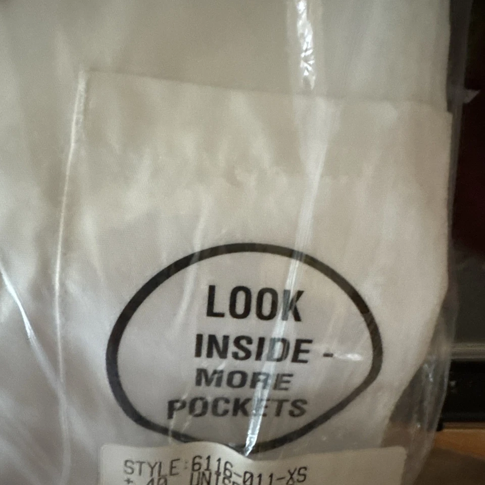 NEW Meta Unisex Labcoat XXL White 40” With More Pockets Size 2XL Style 6116 - Image 2 of 4