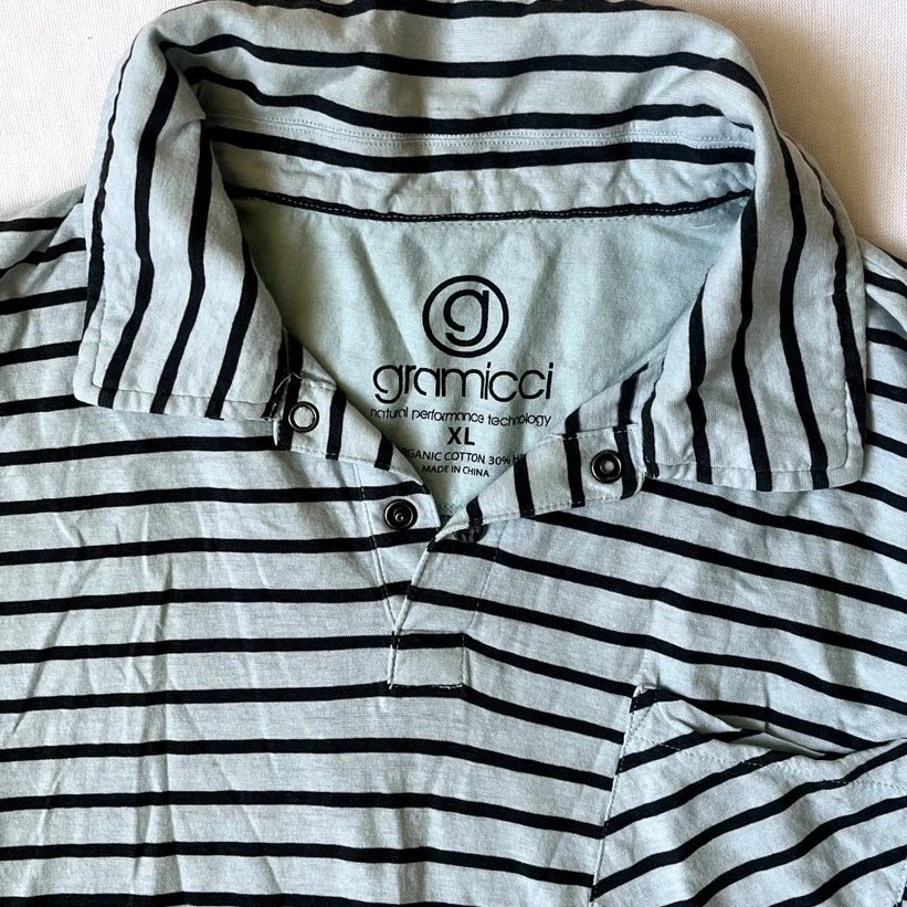 Polo a rayas verdes Gramicci para hombre talla XL Foto 4 de 4