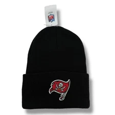 Tampa Bay Buccaneers NFL Team Apparel Black Knit Hat Cap Adult Beanie