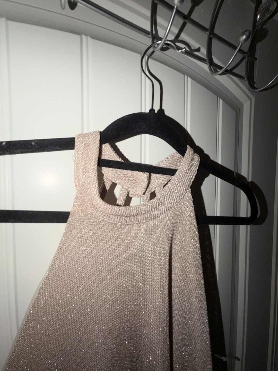 Tobi Metallic Shimmer Halter Neck Mini Dress, photo 3