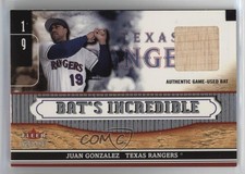 2002 Fleer Genuine Bat's Incredible Bat Juan Gonzalez 19n6