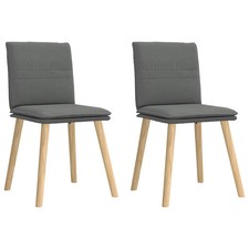 Dining Chair Set of 2 Dark Grey