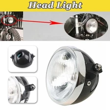 6" Headlight Head Light Lamp Motor Dirt Bike Front 12V Fit For Honda Custom Bike