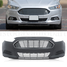 For 2013-2015 2016 Ford Fusion Front Bumper Cover Kit Wgrille Fog Light Covers