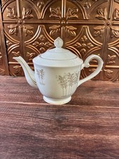 Vintage Fukagawa Gold Bamboo Teapot Arita Handpainted Made in Japan