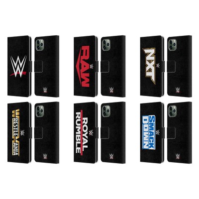 OFFICIAL WWE TV PROGRAM LOGO LEATHER BOOK WALLET CASE FOR APPLE iPHONE PHONES