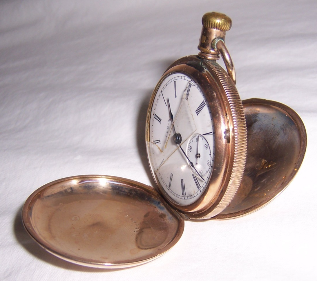 Antique Elgin Natl Watch Co Pocket Watch Non-Working Vintage Repair Needed  