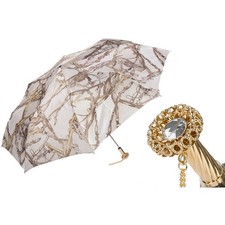 Luxury Pasotti Bridles Print Umbrella Jeweled Handle Handmade Italy