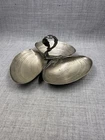 Vintage Wallace Triple Clam Shell Shape Sterling .925 Nut Dish Bowl No. 393
