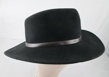 SCALA 100% Wool Safari Hat Fedora Black Size XL VTG