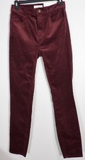 Loft Burgundy High Rise The Skinny Corduroy Pants Size 25 26x28.5 P1435