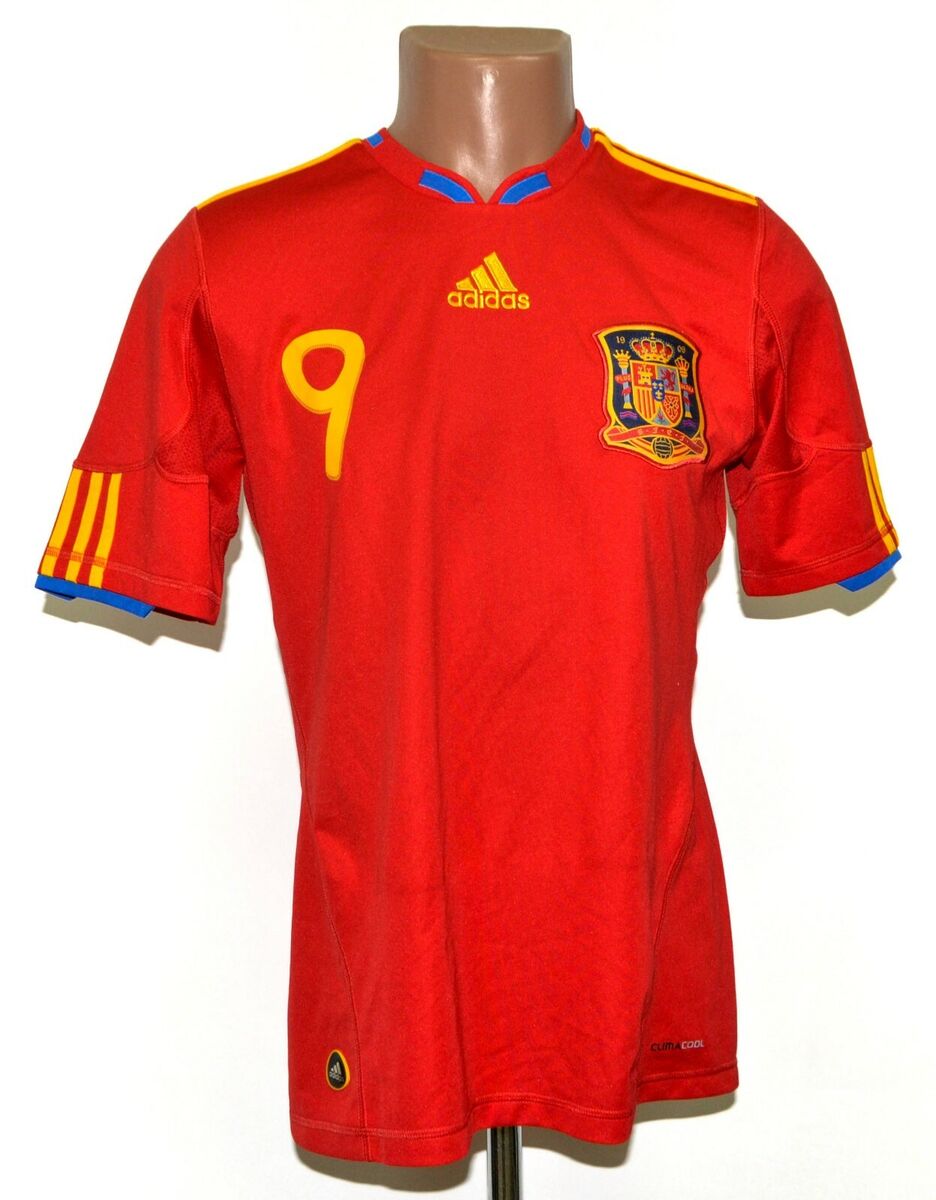 SPAIN 2009/2010 HOME FOOTBALL SHIRT JERSEY ADIDAS SIZE S #9 SPAIN 2009/2010 HOME FOOTBALL SHIRT JERSEY ADIDAS SIZE S #9