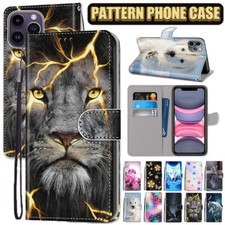 For Samsung A54 A34 A53 A33 A23 A12 Case Pattern Wallet Leather Kickstand Cover