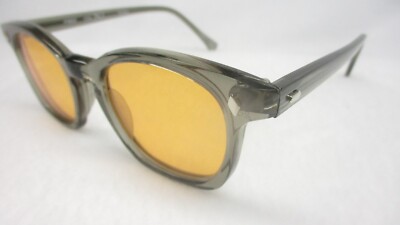 Pentax Hoya Sunglasses Horn Rim 60's Style Gray Blue Blocker