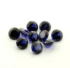 7.62 CT Natural Blue Sapphire Round Cut 6mm 9pcs Lot Loose Gemstone.G17