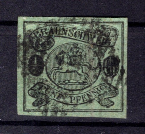 Braunschweig 10 perfect stamp MICHEL no. 10 (L9357