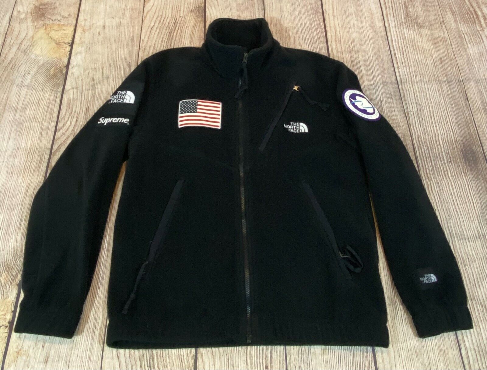 SS17 Supreme North Face Trans Antarctica Expedition Fleece Jacket Black  Small *