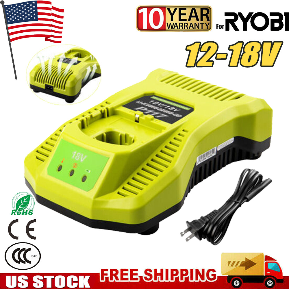 Charger For RYOBI P108 18V 18 Volt One Plus High Capacity Lithium-ion Battery