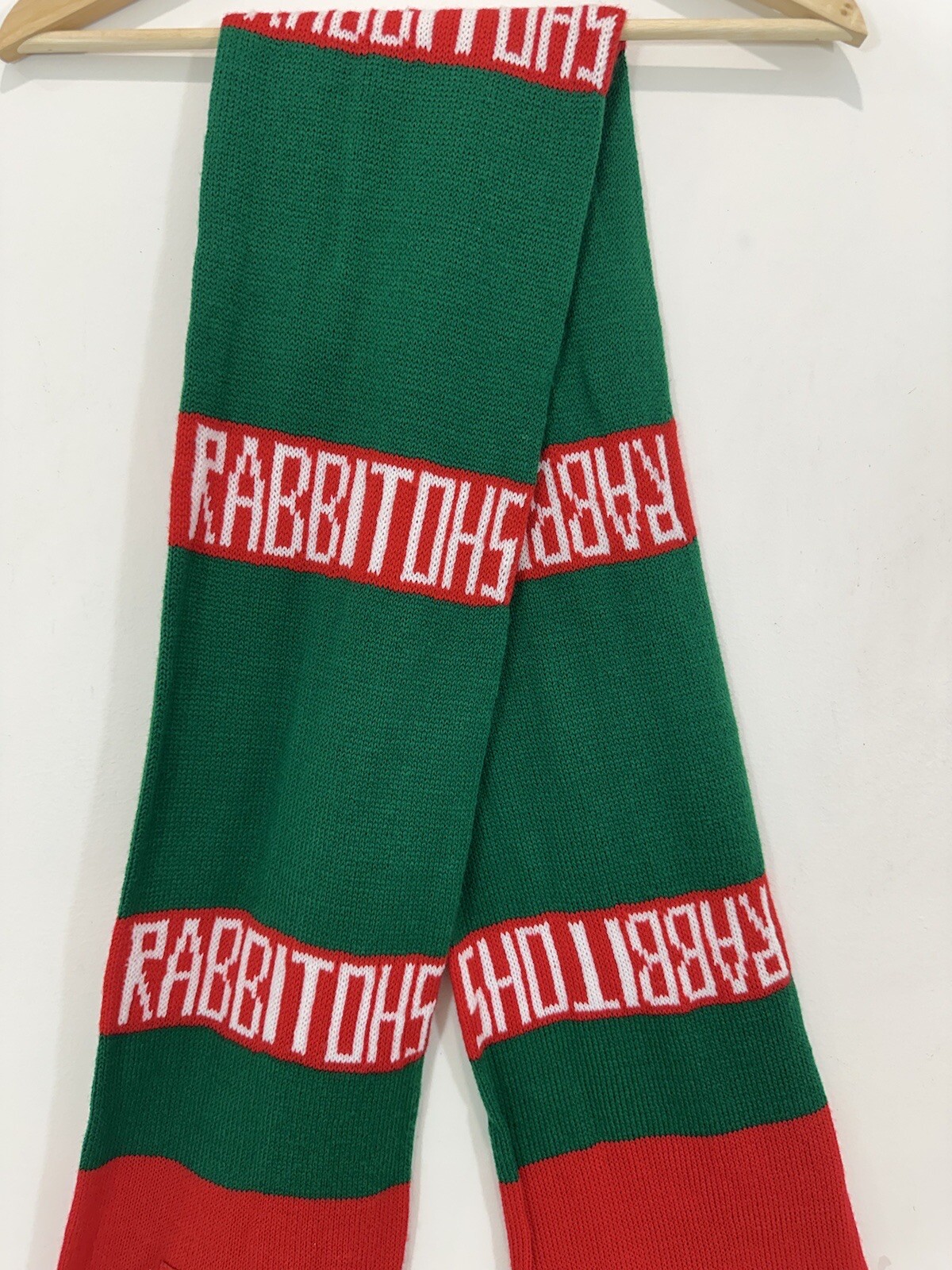 South Sydney Rabbitohs NRL Knit Scarf Bunnies (73.5in x 7.5in) Red ...