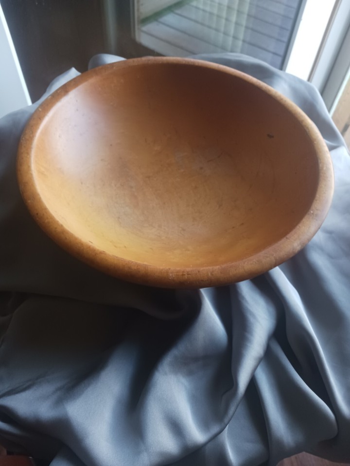 Vintage 11” Munising Wooden Mixing/ Fruit Bowl, 11” Signed eBay
