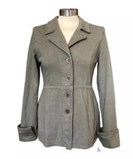 Hard Tail Forever Gallery Jacket Blazer Tan Green Button Women’s Size Medium Nwt