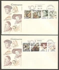 (AOP) Spain #2092a/95a/98a 1978 Centanaries set of 12 on 3 FDC First Day covers