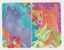 Playing Swap Cards  GENUINE 2 only single  CATS IN THE GARDEN