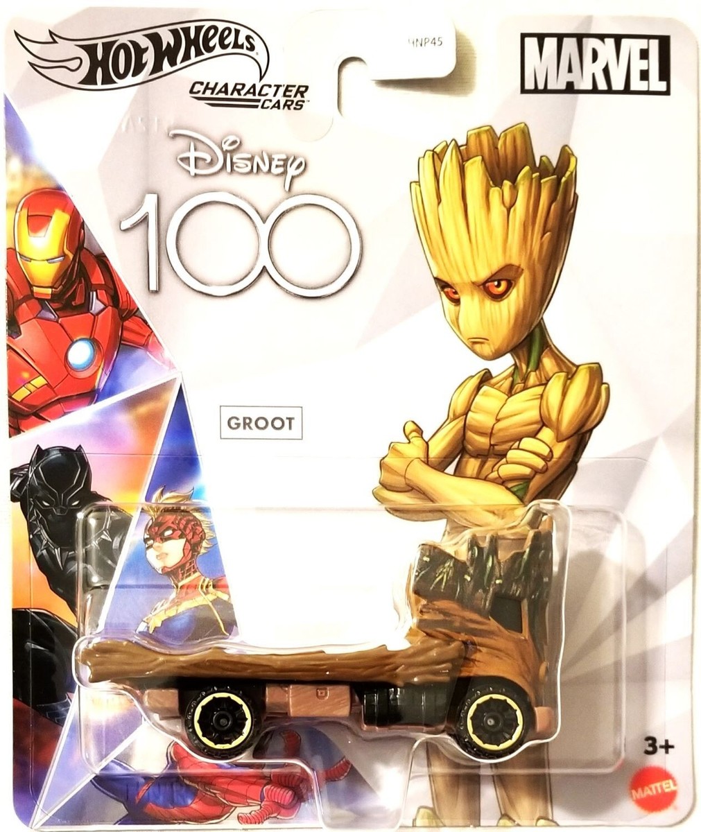 Hot Wheels Character Cars - Disney 100 Marvel Groot (BBHNP58) | eBay