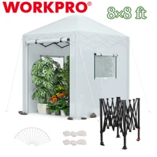 WORKPRO 8' x 8' Walk-in Greenhouse Instant Pop-up Heavy Duty Garden House Canopy