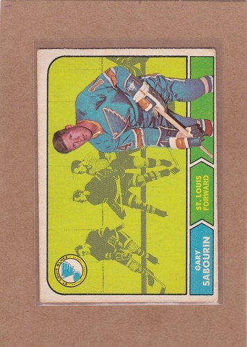 Gary Sabourin #117 1968 O-Pee-Chee card