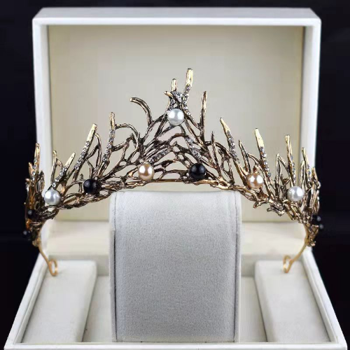 Baroque Wedding Bridal Tiara Hair Accessories Vintage Crystal Tiaras and Crowns - Picture 10 of 43