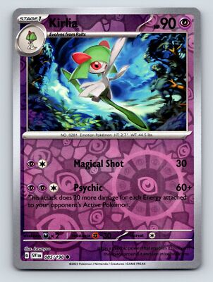 Stage 1 Kirlia HP 90 Magical Shot Psychic Attack Rarity Purple Theme