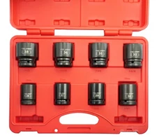 8PC 3/4" DR. 6 Point Standard Air Impact Tools METRIC CRV Pro 26-38mm Socket Set