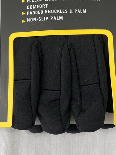 Men's Mossy Oak Windproof Gloves Medium fleece lined black #19075 - Picture 4 of 11