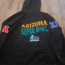 Starter Super Bowl LVII Arizona Patches Pullover Sweatshirt Hoodie Sweater Large