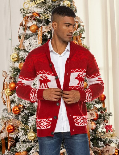 COOFANDY Mens Christmas Cardigan 