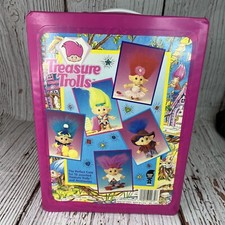 Treasure Troll Carrying Case 1992 Holds 10 Dolls Ace Novelty 10x13x5 Tote Box