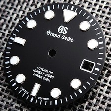 New GRAND SEIKO GS HI BEAT 36000 DIAL DIVERS BLACK FOR NH35 4R35 7S26 SKX007